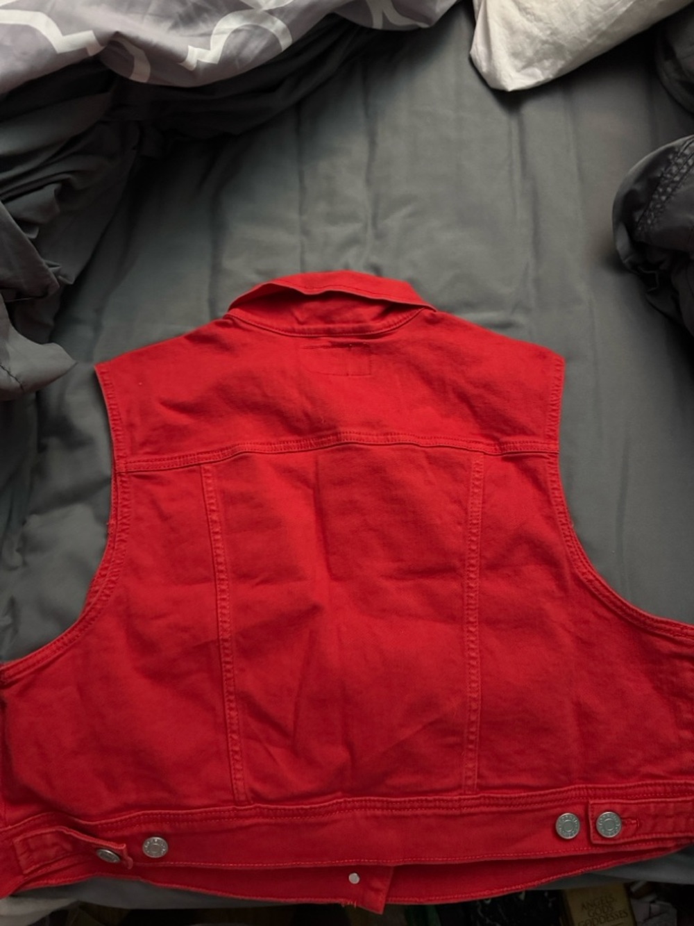 torrid Bold Red Denim Vest - Picture 4 of 4